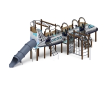 Детская игровая площадка Аэроплан (Техно) ДИК 2.03.4.04-03 Н=1200 Н=1500