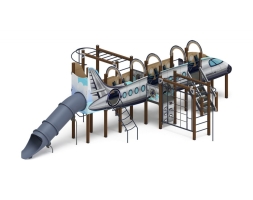 Детская игровая площадка Аэроплан (Техно) ДИК 2.03.4.04-03 Н=1200 Н=1500, фото 3