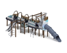 Детская игровая площадка Аэроплан (Техно) ДИК 2.03.4.04-03 Н=1200 Н=1500