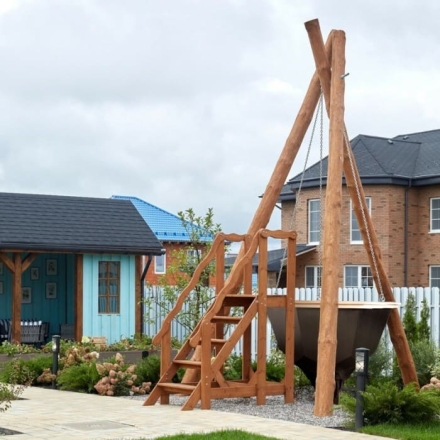 Сибирский банный чан &quot;Бриллиант Сибири&quot; на бревнах + печь (черный металл) 1850 мм, фото 1