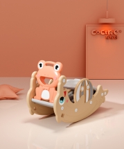 Горка + качалка "Дельфин" PS-037-O оранжевый Горка + качалка "Дельфин" PS-037-O оранжевый