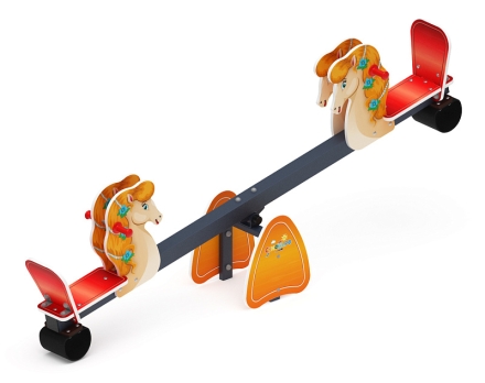 Качалка балансир со спинкой Лошадка - ИО 21.М.01.02-П, фото 1