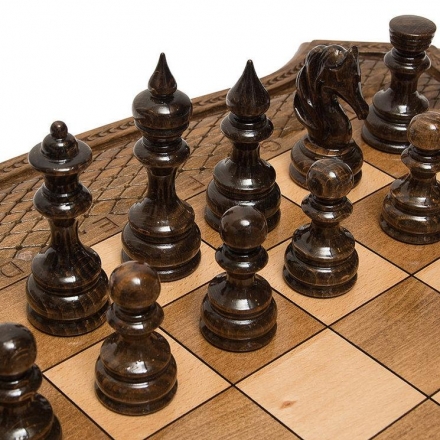 Шахматы + Нарды резные &quot;Роял 2&quot; 60, Ohanyan, фото 3