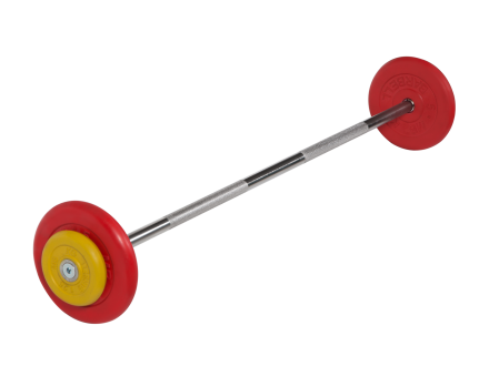 Штанга неразборная &quot;Barbell&quot; с цветными дисками d 25 мм, 17,5 кг, фото 1