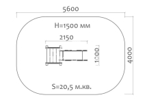 Горка 08001.21 H=650 для детской площадки Горка 08001.21 H=650 для детской площадки