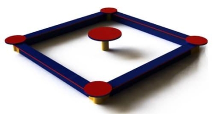 Песочница СКИ 044 со столиком для детской площадки, фото 1