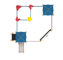 Песочный дворик Коралл ПС-16.3 с горкой для детской площадки Песочный дворик Коралл ПС-16.3 с горкой для детской площадки