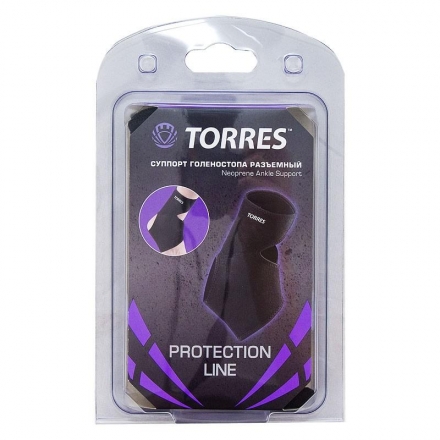 Суппорт голеностопа разъемный &quot;TORRES&quot;, неопрен 3 мм, регулируемый размер, черный, фото 2