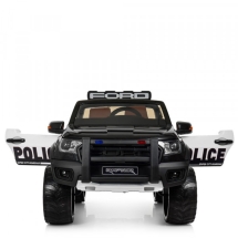 Детский электромобиль Ford Ranger Raptor Police с мигалками - DK-F150RP-BLACK-PAINT