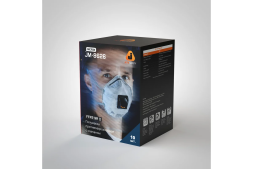 Респиратор Jeta Safety угольный FFP2 с клапаном (10 шт.), чашеобразный, JM-8626, фото 6