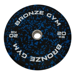 Диск бамперный BRONZE GYM камуфляж синий 20кг, фото 1