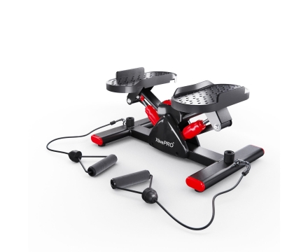 Балансировочный степпер DFC XtivePRO с эспандерами, черно-красный, фото 1