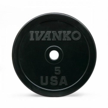 Бампированный обрезиненный диск IVANKO OBP-5KG (5 кг)