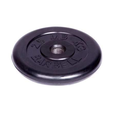Диск обрезиненный Barbell d 51 мм чёрный 2,5 кг, фото 1