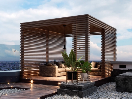 Современная беседка ГОРИЗОНТ, фото 1