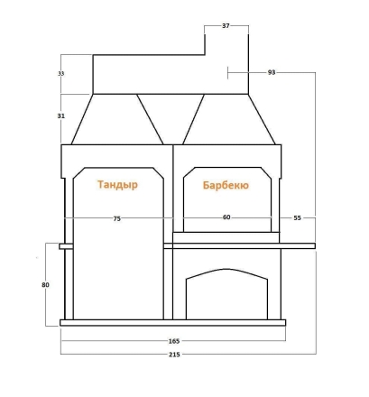 Печь № 23 — Печь барбекю c модулем под тандыр, фото 11