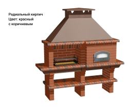 Печь Аристократ 760 Прямоугольный кирпич микс коричневого с желтым, фото 10
