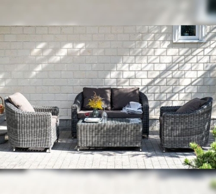 Зона 7 Кон Панна лаунж-зона из искусственного ротанга, цвет графит, фото 6