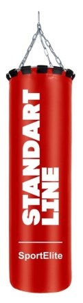 Мешок боксерский SportElite STANDART LINE 120см, d-34, 45кг, красный, фото 1