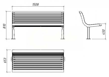 Скамейка TORUDA 057, фото 2