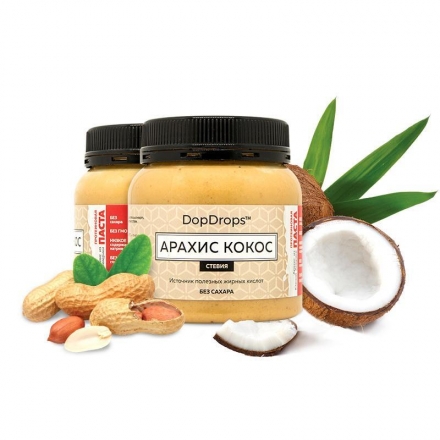 Протеиновая паста с кокосом и стевией, в пластике, 250г, фото 1