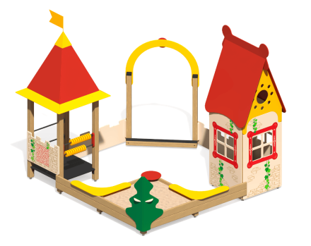 Песочный дворик Белоснежка ПС-31 без горки для детской площадки, фото 2