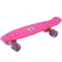 Круизер со светящимися колесами RGX PNB-01GW 22" розовый