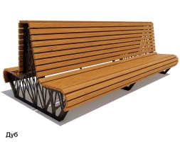 Скамейка уличная Ессентуки, Сосна 2 м, фото 1