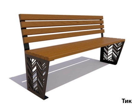 Парковая скамейка Гарнизон, Сосна (без подлокотников) 3 м, фото 4