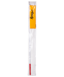 Лента для художественной гимнастики AGR-201 4м, с палочкой 46 см, оранжевый, фото 4