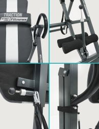 Инверсионный стол TRACTION серо-серебристый с подушкой, фото 11