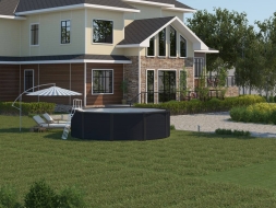 Бассейн диаметром 5,5 м. графит, фото 2