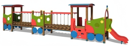 Паровозик с двумя вагончиками Т507 , фото 1