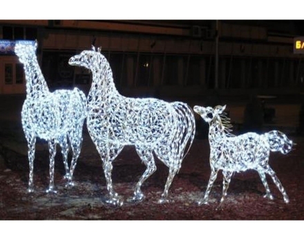 Световая композиция Семья лошадей lk006, фото 2