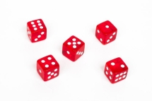 Кости игральные акриловые 15 мм, 1 шт Кости игральные акриловые 15 мм, 1 шт