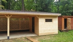 Навес для машин с хозблоком ТРУВИЛЬ Несущий каркас, фото 3