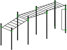 Воркаут ЛОВ 89 зеленый ВТ 101.11-02