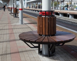 Скамейка вокруг дерева или столба TORUDA 020 без кашпо, фото 8