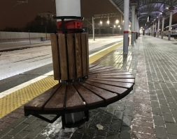 Скамейка вокруг дерева или столба TORUDA 020 без кашпо, фото 7