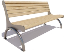 Скамейка парковая Берлин, Сосна 1,5 м