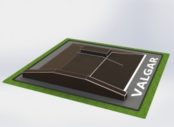 Средний фанбокс с наклонной гранью, рейлом и грайндбоксом, фото 2