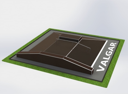 Средний фанбокс с наклонной гранью, рейлом и грайндбоксом, фото 2