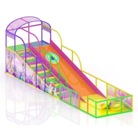 Тюбинговая горка &quot;Веселый зоопарк&quot; (4х15х4м), фото 1