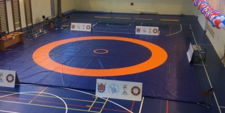 Ковёр борцовский 12х12х0,05 м, эквивалентно пл.180 кг/м3 (ППЭ, одноцветный) СТП-110, фото 5