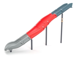 Пластиковая горка L3,8 H2,4 из 7-ми сегментов для детской площадки, фото 2