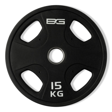 Диск олимпийский профессиональный BRONZE GYM полиуретан 15 кг, фото 1