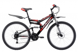 Велосипед Challenger Genesis Lux FS 26 D черно-красный 18''