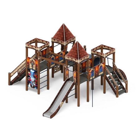 Детская игровая площадка Замок Средневековый ДИК 2.18.02-12 H=1200 H=1500, фото 2