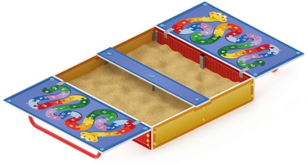 Песочница с крышкой средняя (Азбука) - ИО 5.01.11-01, фото 4