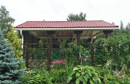 Деревянный навес КЕМБРИДЖ Несущий каркас, фото 5